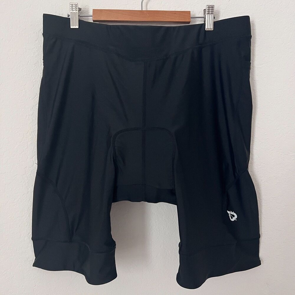 NWT Baleaf Men's Cycling Shorts 3XL Black Padded Bike Shorts UPF 50+